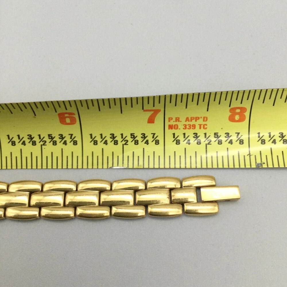 Berenger Womens Watch 16mm Gold Plated Bracelet Cream Dial New Battery 7.75